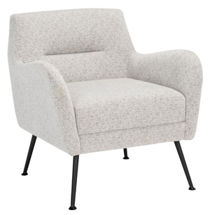 Safavieh Tilbrook Armchair - Luxurious Mid-Century Modern Design With Plush Comfort And Elegant Accents Light Grey / Black ACH5203B