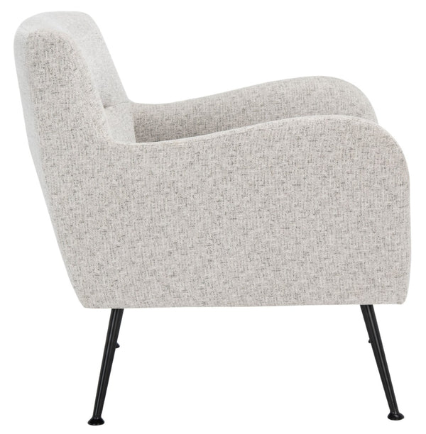 Safavieh Tilbrook Armchair - Luxurious Mid-Century Modern Design With Plush Comfort And Elegant Accents Light Grey / Black ACH5203B