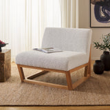 Kinsey Accent Chair - Stylish Boucle Upholstered Comfort with Clean Lines and Solid Wood Frame