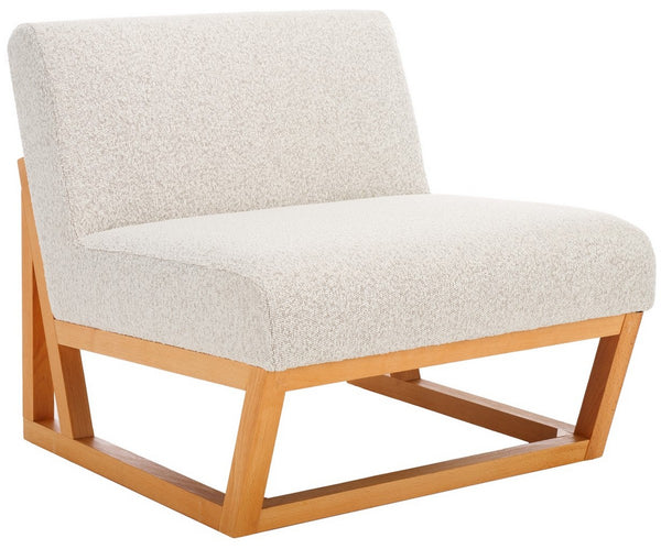 Kinsey Accent Chair - Stylish Boucle Upholstered Comfort with Clean Lines and Solid Wood Frame