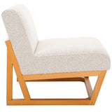 Kinsey Accent Chair - Stylish Boucle Upholstered Comfort with Clean Lines and Solid Wood Frame