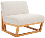 Kinsey Accent Chair - Stylish Boucle Upholstered Comfort with Clean Lines and Solid Wood Frame