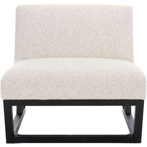 Kinsey Accent Chair - Stylish Boucle Upholstered Comfort with Clean Lines and Solid Wood Frame