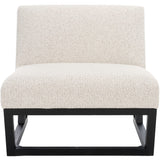 Kinsey Accent Chair - Stylish Boucle Upholstered Comfort with Clean Lines and Solid Wood Frame