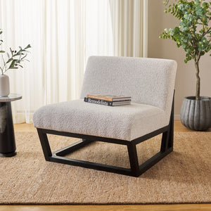 Kinsey Accent Chair - Stylish Boucle Upholstered Comfort with Clean Lines and Solid Wood Frame