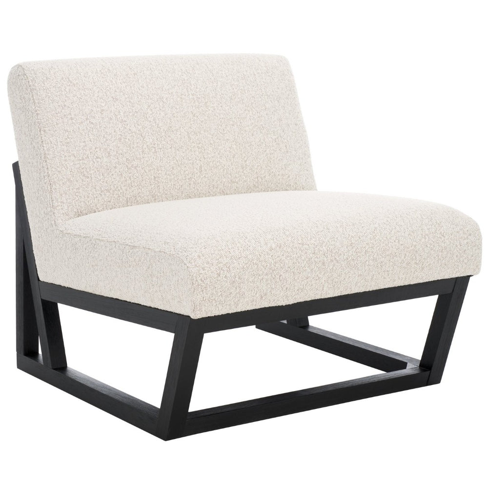 Safavieh Kinsey Accent Chair - Plush Boucle Upholstery & Solid Beechwood Frame For Modern Living Spaces Cream / Black ACH5205B