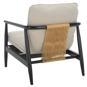 Safavieh Amias Accent Chair - Modern Comfort With Sculpted Wood Frame, Hemp Rope Detail & Versatile Style ACH5206A