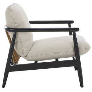 Safavieh Amias Accent Chair - Modern Comfort With Sculpted Wood Frame, Hemp Rope Detail & Versatile Style ACH5206A
