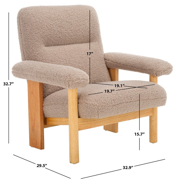 Attwell Accent Chair: Modern Comfort with Plush Upholstery and Elegant Wooden Frame for Your Home