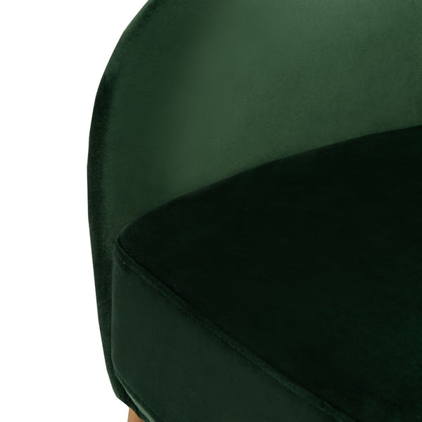 Safavieh Eleazer Velvet Accent Chair - Luxurious Comfort With Modern Shell Design And Shimmering Gold Frame Malachite Green Velvet/Gold ACH6202B