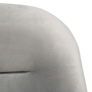 Safavieh Eleazer Luxurious Velvet Accent Chair With Shell-Inspired Design For Sophisticated Living Spaces Grey Velvet/Gold ACH6202D