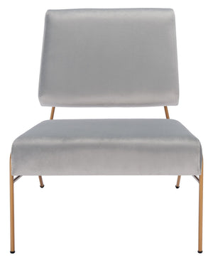Safavieh Romilly Plush Velvet Accent Chair With Elegant Gold Frame For Modern Living Spaces And Comfort Grey Velvet/Gold ACH6203A