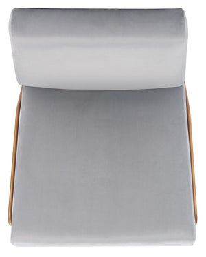 Safavieh Romilly Plush Velvet Accent Chair With Elegant Gold Frame For Modern Living Spaces And Comfort Grey Velvet/Gold ACH6203A