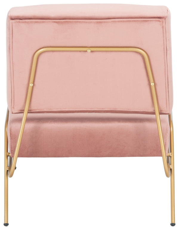 Safavieh Romilly Plush Velvet Accent Chair With Elegant Gold Frame For Modern Living Spaces And Comfort Dusty Rose Velvet/Gold ACH6203B