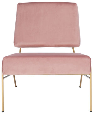 Safavieh Romilly Plush Velvet Accent Chair With Elegant Gold Frame For Modern Living Spaces And Comfort Dusty Rose Velvet/Gold ACH6203B