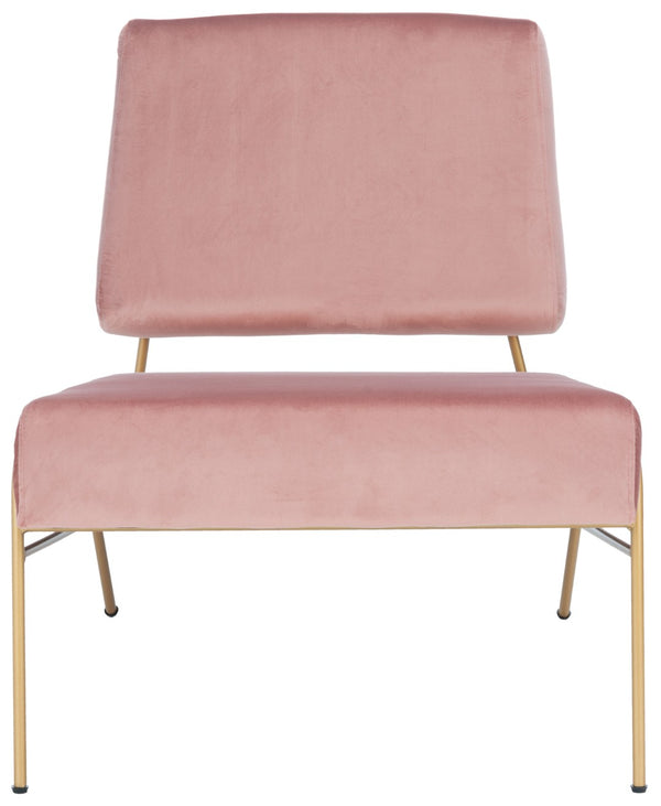 Safavieh Romilly Plush Velvet Accent Chair With Elegant Gold Frame For Modern Living Spaces And Comfort Dusty Rose Velvet/Gold ACH6203B