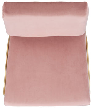 Safavieh Romilly Plush Velvet Accent Chair With Elegant Gold Frame For Modern Living Spaces And Comfort Dusty Rose Velvet/Gold ACH6203B