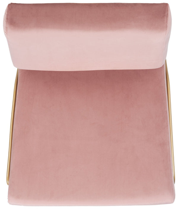 Safavieh Romilly Plush Velvet Accent Chair With Elegant Gold Frame For Modern Living Spaces And Comfort Dusty Rose Velvet/Gold ACH6203B