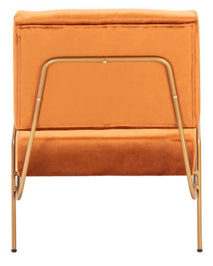 Safavieh Romilly Velvet Accent Chair - Vintage Glamour With Gold Frame, Plush Comfort For Stylish Spaces ACH6203C