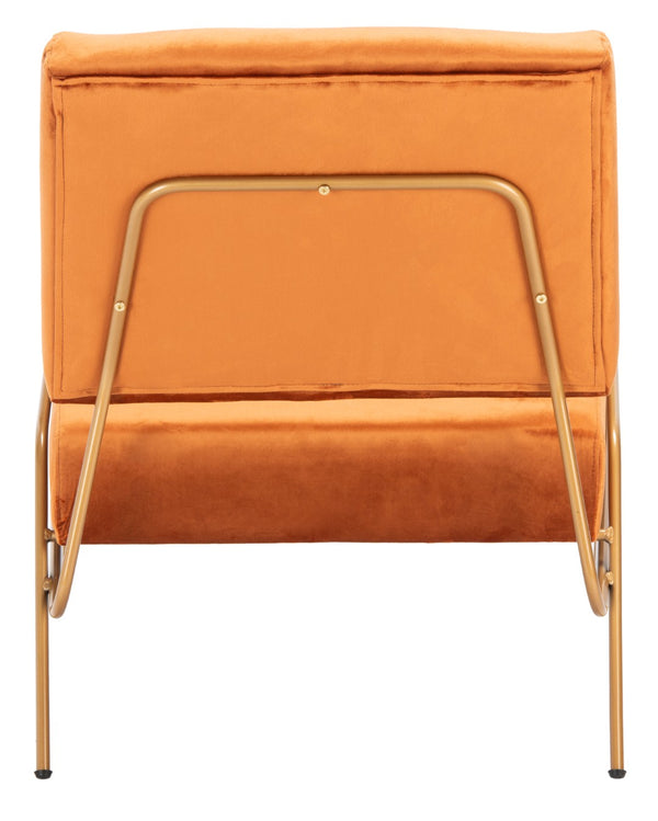 Safavieh Romilly Velvet Accent Chair - Vintage Glamour With Gold Frame, Plush Comfort For Stylish Spaces ACH6203C