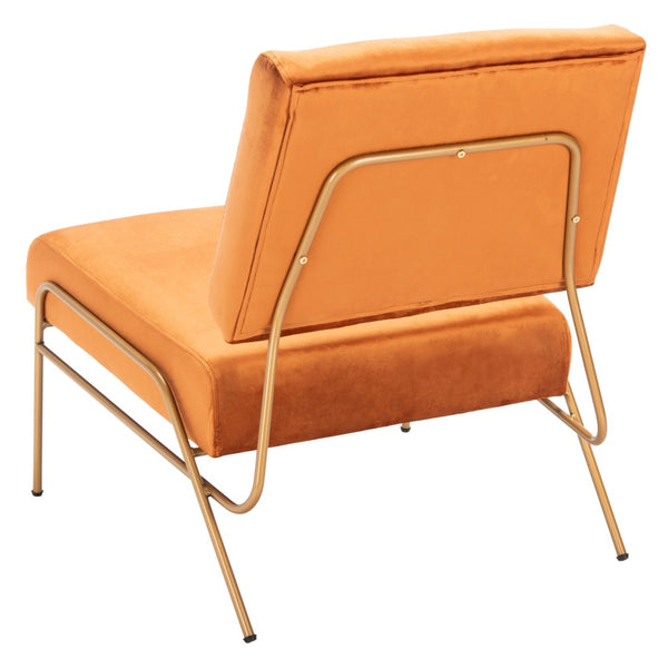 Safavieh Romilly Velvet Accent Chair - Vintage Glamour With Gold Frame, Plush Comfort For Stylish Spaces ACH6203C