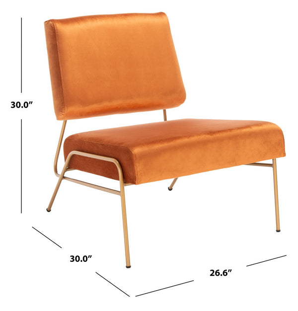 Safavieh Romilly Velvet Accent Chair - Vintage Glamour With Gold Frame, Plush Comfort For Stylish Spaces ACH6203C
