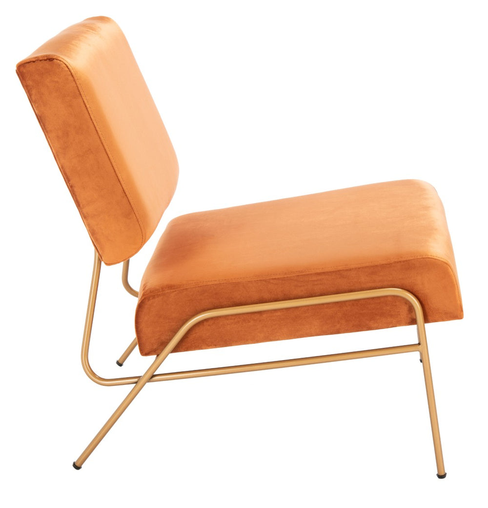 Safavieh Romilly Velvet Accent Chair - Vintage Glamour With Gold Frame, Plush Comfort For Stylish Spaces ACH6203C