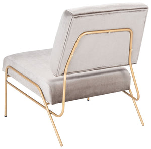Safavieh Romilly Plush Velvet Accent Chair With Elegant Gold Frame For Modern Living Spaces And Comfort Hazel Wood Velvet/Gold ACH6203D