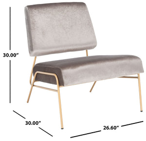 Safavieh Romilly Plush Velvet Accent Chair With Elegant Gold Frame For Modern Living Spaces And Comfort Hazel Wood Velvet/Gold ACH6203D