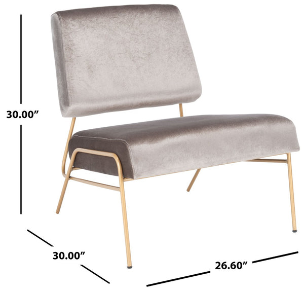 Safavieh Romilly Plush Velvet Accent Chair With Elegant Gold Frame For Modern Living Spaces And Comfort Hazel Wood Velvet/Gold ACH6203D
