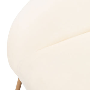 Safavieh Mandi Glamorous Mid-Century Modern Accent Chair With Plush Upholstery For Stylish Living Spaces Cream Velvet/Gold ACH6204A