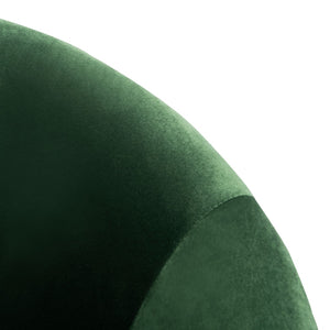 Safavieh Mandi Glamorous Mid-Century Velvet Accent Chair In Malachite Green With Gold Legs For Any Space ACH6204B