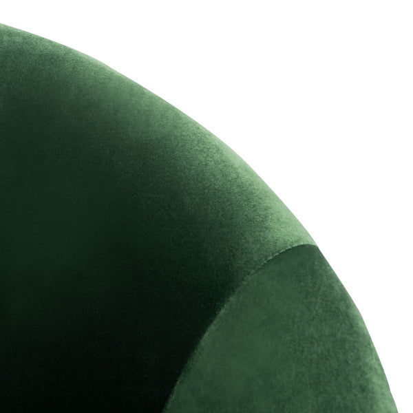 Safavieh Mandi Glamorous Mid-Century Velvet Accent Chair In Malachite Green With Gold Legs For Any Space ACH6204B
