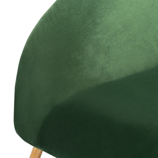 Safavieh Mandi Glamorous Mid-Century Velvet Accent Chair In Malachite Green With Gold Legs For Any Space ACH6204B