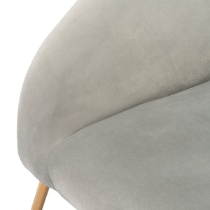 Safavieh Mandi Glamorous Mid-Century Modern Accent Chair With Plush Upholstery For Stylish Living Spaces Grey Velvet/Gold ACH6204C