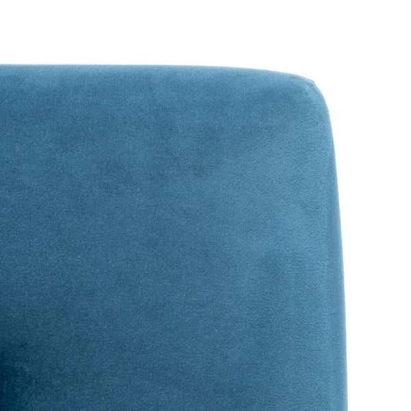 Safavieh Roald Sofa Accent Chair - Elegant Mid-Century Design With Glamorous Upholstery For Any Space Blue Velvet/Antique Coffee ACH6209A