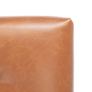 Safavieh Roald Sofa Accent Chair - Elegant Mid-Century Design With Glamorous Upholstery For Any Space Light Brown Pu/Antique Coffee ACH6209C