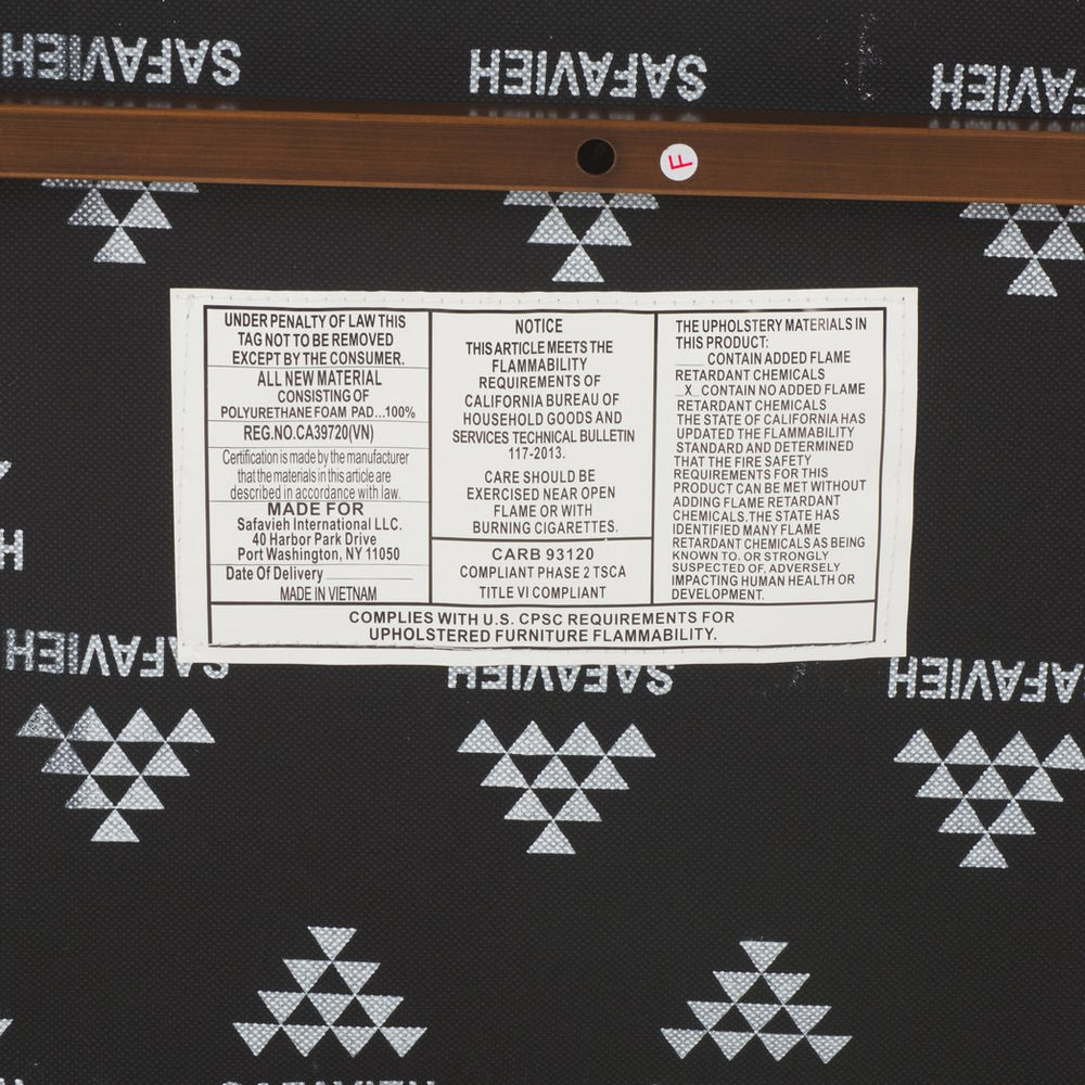 Safavieh Roald Sofa Accent Chair – Elegant Black & Antique Coffee Design For Stylish Home Comfort & Decor Black ,Antique Coffee Wood ,Pu ,Foam ,Iron Ach6209d