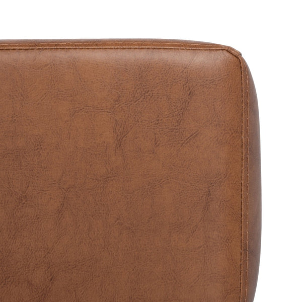 Safavieh Kermit Mid-Century Accent Chair In Cognac Vegan Leather - Stylish, Durable & Perfect For Any Space ACH6210D