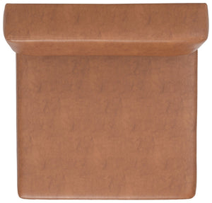 Safavieh Kermit Mid-Century Accent Chair In Cognac Vegan Leather - Stylish, Durable & Perfect For Any Space ACH6210D