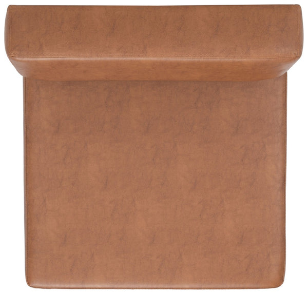 Safavieh Kermit Mid-Century Accent Chair In Cognac Vegan Leather - Stylish, Durable & Perfect For Any Space ACH6210D