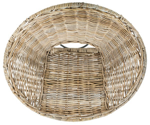 Safavieh Sierra Rattan Accent Chair - Modern Coastal Design With Ergonomic Comfort For Stylish Living Spaces Grey Wash/Dark Steel ACH6501A