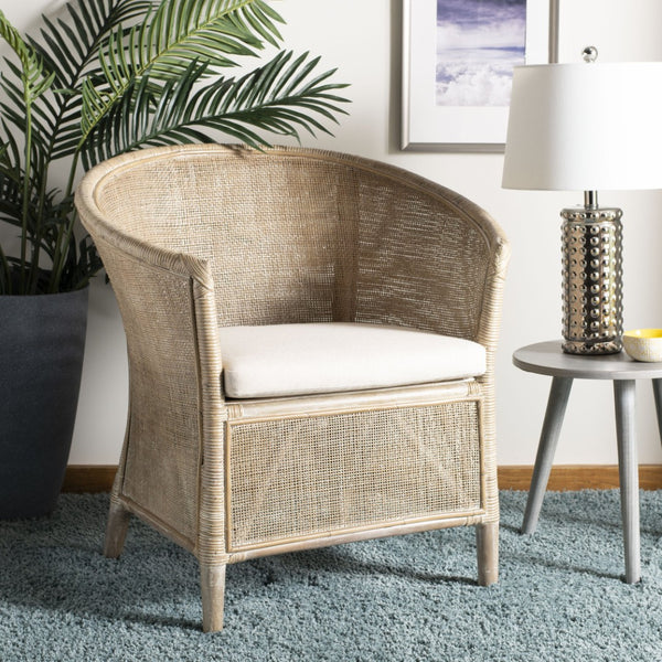 Safavieh Alexana Rattan Armchair - Modern Comfort Meets Natural Elegance For Stylish Living Spaces & Relaxation ACH6502A