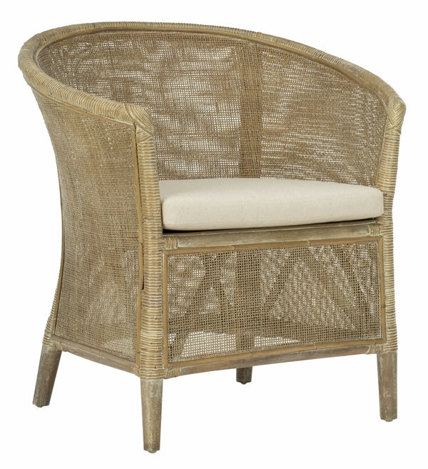 Safavieh Alexana Rattan Armchair - Modern Comfort Meets Natural Elegance For Stylish Living Spaces & Relaxation ACH6502A