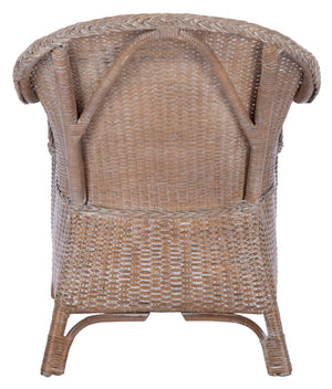 Safavieh Antonia Accent Chair With Plush Cushion - Coastal-Contemporary Rattan Design For Stylish Comfort ACH6504A