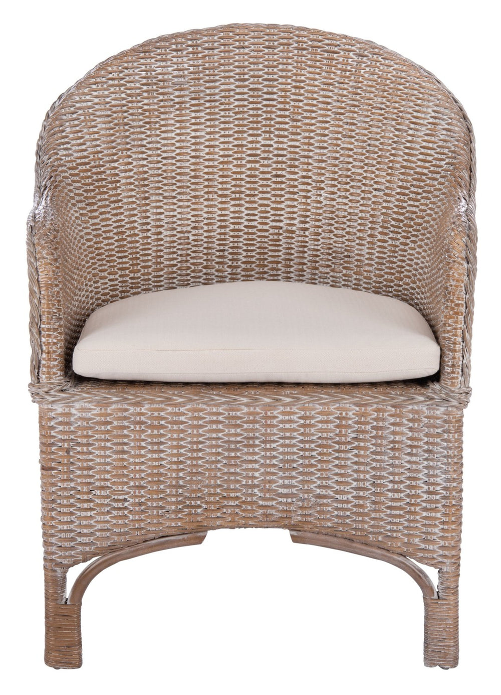 Safavieh Antonia Accent Chair With Plush Cushion - Coastal-Contemporary Rattan Design For Stylish Comfort ACH6504A