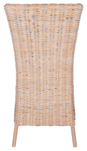 Safavieh ALLEN Accent Chair Set of 2 - Natural Whitewash Rattan for Stylish Living Room & Cozy Spaces ACH6506A-SET2