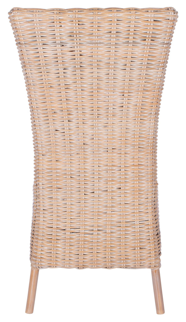 Safavieh ALLEN Accent Chair Set of 2 - Natural Whitewash Rattan for Stylish Living Room & Cozy Spaces ACH6506A-SET2
