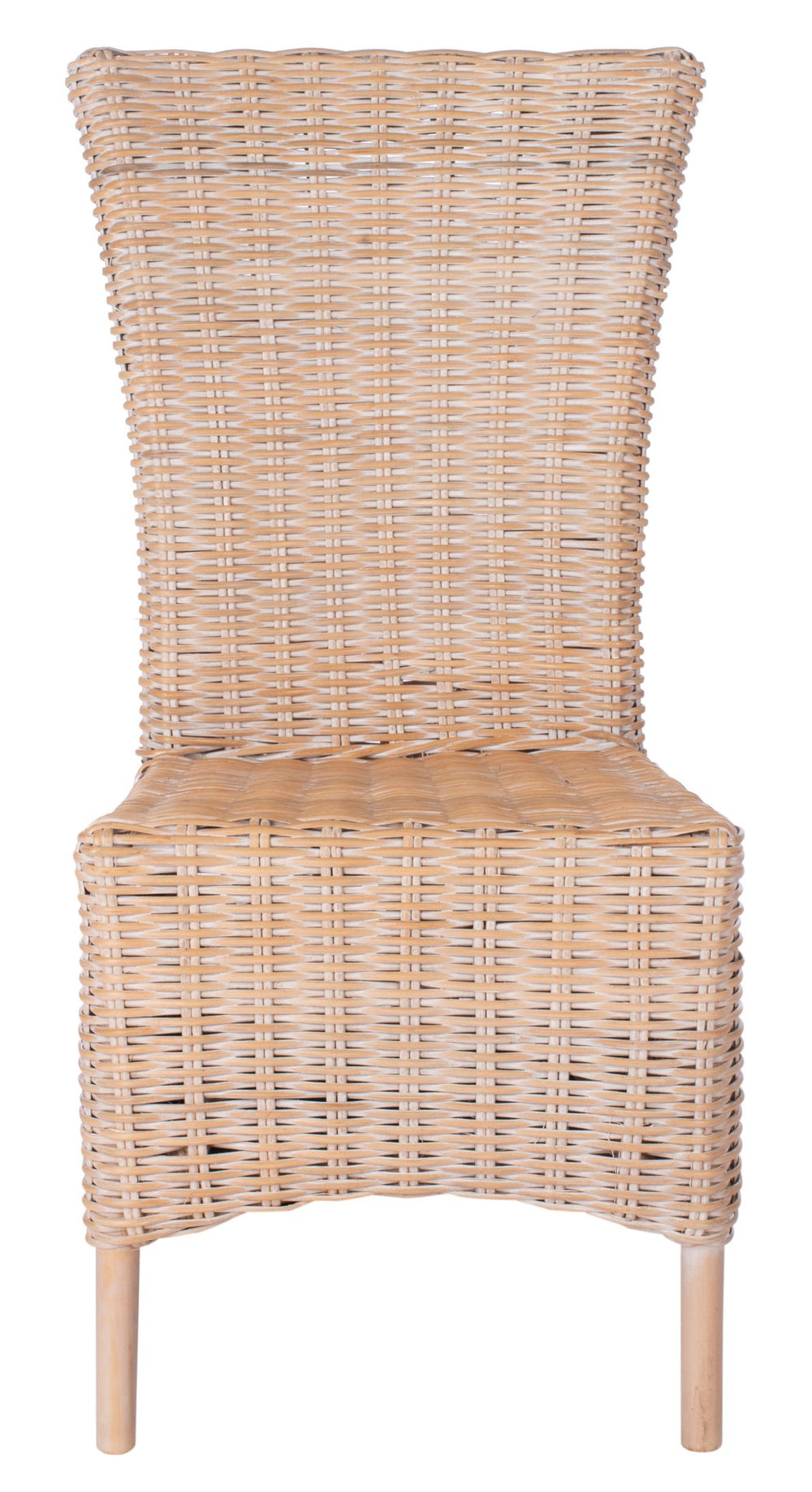 Safavieh ALLEN Accent Chair Set of 2 - Natural Whitewash Rattan for Stylish Living Room & Cozy Spaces ACH6506A-SET2