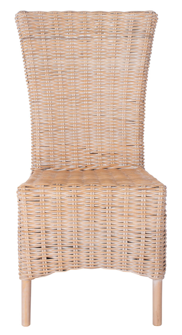 Safavieh ALLEN Accent Chair Set of 2 - Natural Whitewash Rattan for Stylish Living Room & Cozy Spaces ACH6506A-SET2
